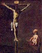 Francisco de Zurbaran Saint Luke as a Painter before Christ on the Cross oil on canvas